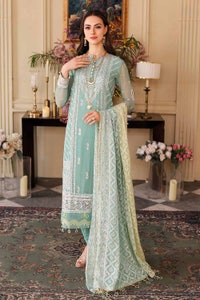 UAE -3PC Embriodered Chiffon Unstitched Suit LE-32004