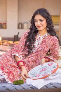UAE -2PC Lawn Unstitched Printed Shirt Trousers Suit TL-32026 B