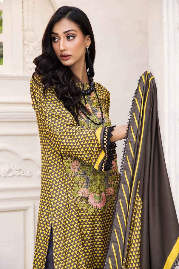 UAE -3PC Linen Unstitched Digital Printed Suit LT-22013
