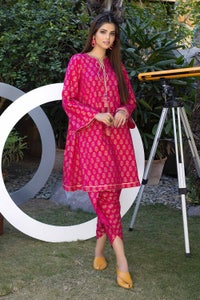 UAE -2PC Lawn Gold Printed Unstitched Suit TL-32039