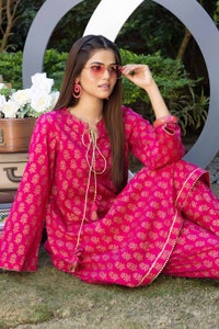 UAE -2PC Lawn Gold Printed Unstitched Suit TL-32039