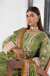 UAE -3PC Embroidered Digital Printed Cotton Net Unstitched Suit with Digital Printed Silk Dupatta with Lace SSM-32031