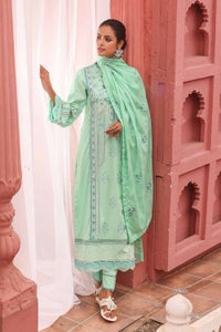 UAE -3PC Embroidered Dobby Lawn Unstitched Suit DB-32007