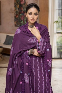UAE -3PC Embroidered Pashmina Unstitched Suit with Embroidered Pashmina Shawl AP-32004