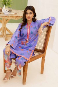 UAE -2PC Printed Cambric Unstitched Suit TCN-32010