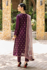 UAE -3PC Embroidered Cambric Unstitched Suit with Tissue Silk Dupatta SSM-32033