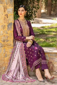 UAE -3PC Embroidered Cambric Unstitched Suit with Tissue Silk Dupatta SSM-32033