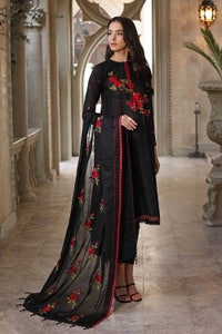 UAE -3PC Embroidered Lawn Unstitched Suit With Embroidered Denting Lawn Dupatta DN-32024