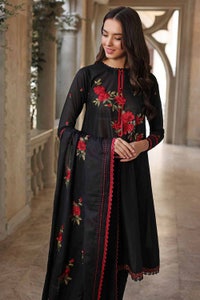 UAE -3PC Embroidered Lawn Unstitched Suit With Embroidered Denting Lawn Dupatta DN-32024