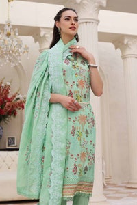 UAE -3PC Lawn Unstitched Digital Printed Suit With Embroidered Denting Lawn Dupatta DN-32051