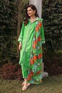 UAE -3PC Dobby Lawn Unstitched Suit With Laces and Denting Lawn Dupatta DN-32061