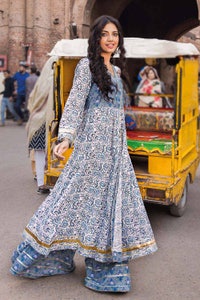 UAE -2PC Lawn Unstitched Printed Shirt Trousers Suit TL-32028 B