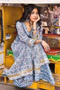 UAE -2PC Lawn Unstitched Printed Shirt Trousers Suit TL-32028 B