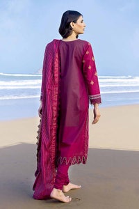 UAE -3PC Printed Cambric Unstitched Suit with Yarn Dyed Dupatta MJ-32054