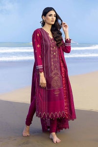 UAE -3PC Printed Cambric Unstitched Suit with Yarn Dyed Dupatta MJ-32054