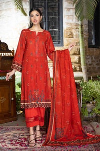 UAE -3PC Lawn Unstitched Digital Printed Suit CL-32252