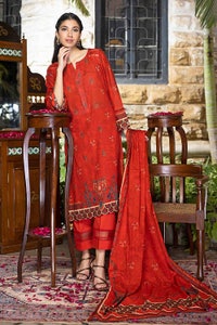 UAE -3PC Lawn Unstitched Digital Printed Suit CL-32252
