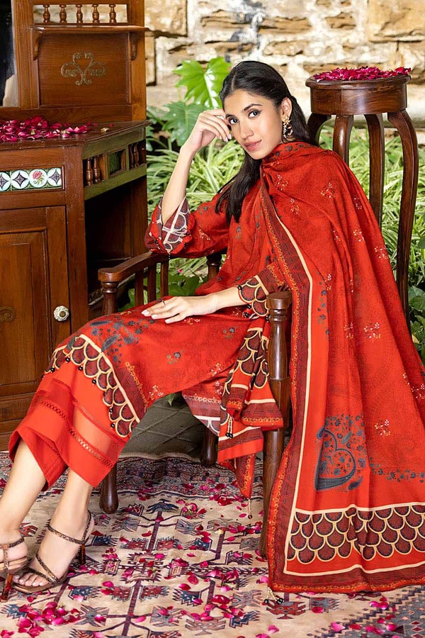 UAE -3PC Lawn Unstitched Digital Printed Suit CL-32252
