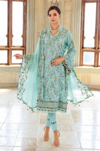 UAE -3PC Sequins Embroidered Lawn Unstitched Suit With Sequins Embroidered Chiffon Dupatta PM-32036