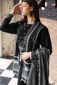 UAE -3PC Lawn Unstitched Suit With Denting Lawn Dupatta DN-32053