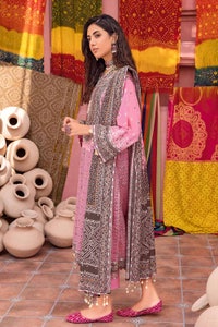 UAE -3PC Chunri Lawn Unstitched Lacquer Printed Suit CL-32054 A