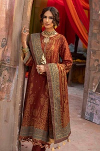 UAE -3PC Glitter Printed Lawn Unstitched Suit CL-32537 B