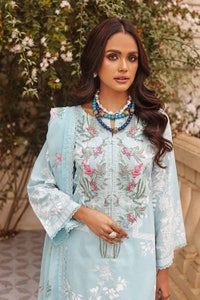 UAE -3PC Embroidered Lawn Unstitched Printed Suit With Embroidered Lawn Dupatta CL-32403