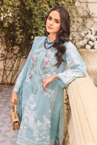 UAE -3PC Embroidered Lawn Unstitched Printed Suit With Embroidered Lawn Dupatta CL-32403