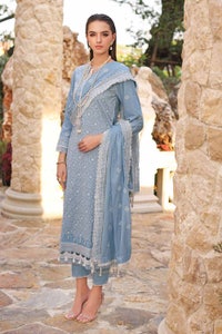 UAE -3PC Schiffli Embroidered Swiss Voile Unstitched Suit LSV-32013