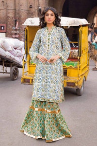UAE -2PC Lawn Unstitched Printed Shirt Trousers Suit TL-32028 A