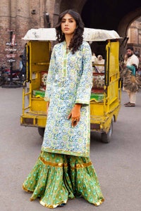 UAE -2PC Lawn Unstitched Printed Shirt Trousers Suit TL-32028 A