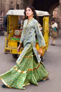 UAE -2PC Lawn Unstitched Printed Shirt Trousers Suit TL-32028 A