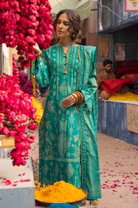 UAE -3PC Gold Lawn Printed Unstitched Suit CL-32536 B