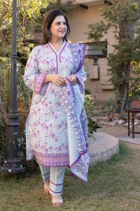UAE -3PC Lawn Unstitched Digital Printed Suit CL-32062