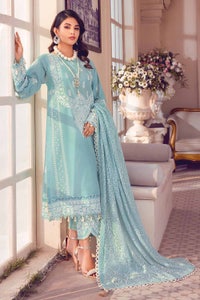 UAE -3PC Sequins Embroidered Lawn Unstitched Suit With Embroidered Chiffon Dupatta PM-32029