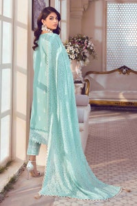 UAE -3PC Sequins Embroidered Lawn Unstitched Suit With Embroidered Chiffon Dupatta PM-32029