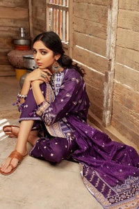UAE -3PC Embroidered Lawn Unstitched Printed Suit With Denting Lawn Dupatta DN-32075 A