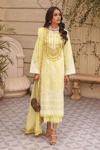 UAE -3PC Embroidered Lawn Unstitched Printed Suit With Embroidered Lawn Dupatta CL-32405