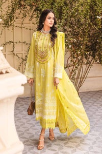 UAE -3PC Embroidered Lawn Unstitched Printed Suit With Embroidered Lawn Dupatta CL-32405