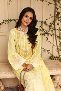UAE -3PC Embroidered Lawn Unstitched Printed Suit With Embroidered Lawn Dupatta CL-32405