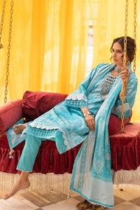 UAE -3PC Glitter Printed Lawn Unstitched Suit CL-32538 B