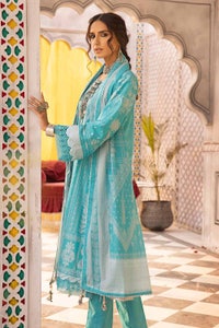 UAE -3PC Glitter Printed Lawn Unstitched Suit CL-32538 B
