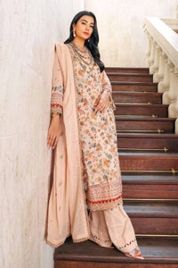UAE -3PC Embroidered Swiss Voile Unstitched Suit With Embroidered Swiss Dobby Dupatta LSV-32023