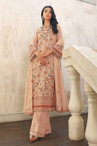 UAE -3PC Embroidered Swiss Voile Unstitched Suit With Embroidered Swiss Dobby Dupatta LSV-32023