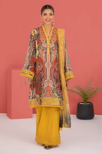 UAE -3PC Crepe Silk Unstitched Suit CR-22002