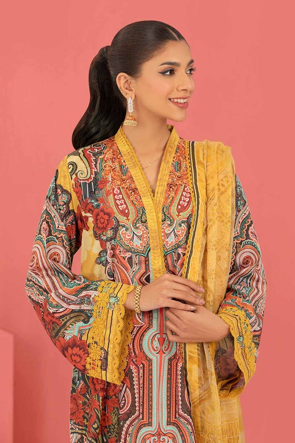 UAE -3PC Crepe Silk Unstitched Suit CR-22002