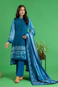 UAE -3PC Khaddar Unstitched Digital Printed Suit K-22047 A