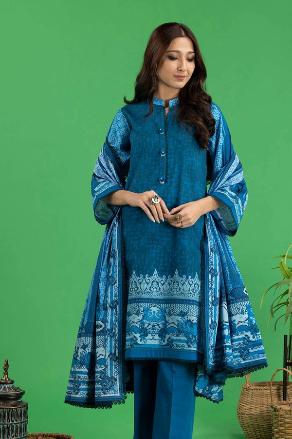 UAE -3PC Khaddar Unstitched Digital Printed Suit K-22047 A