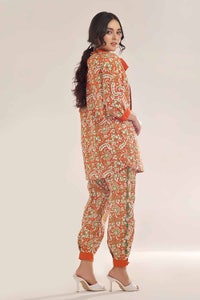 UAE -Unstitched Gold Printed Lawn Shirt SL-42039 A