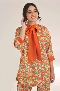 UAE -Unstitched Gold Printed Lawn Shirt SL-42039 A